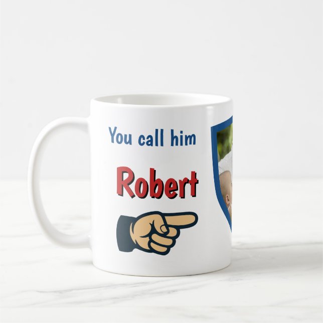 I call him World's Best Dad custom  Coffee Mug (Left)