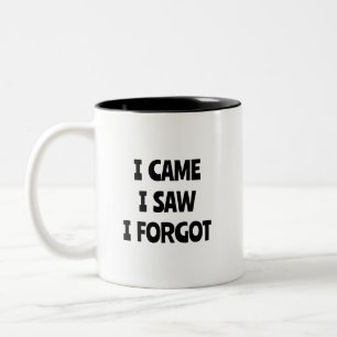 I CAME, I SAW, I FORGOT  Mug