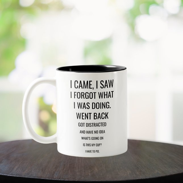 i came i saw i forgot  Two-Tone coffee mug (Creator Uploaded)