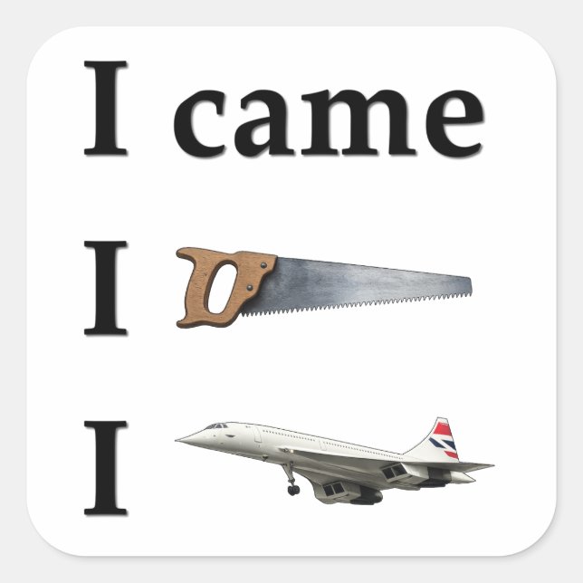 I Came, I Saw, I… Square Sticker (Front)