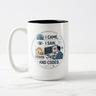 I Came I Saw I Stayed Home & Coded Mug