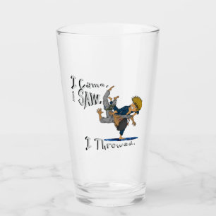 I Came, I Saw, I Throwed. funny judo Glass