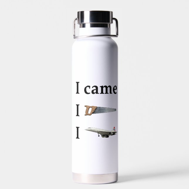 I Came, I Saw, I… Water Bottle (Back)