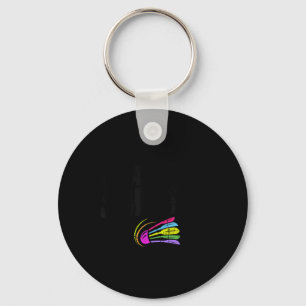 I Came To Smash Badminton Player Distressed Shuttl Key Ring