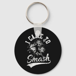 I Came To Smash Team Player Badminton Shuttle Spor Key Ring