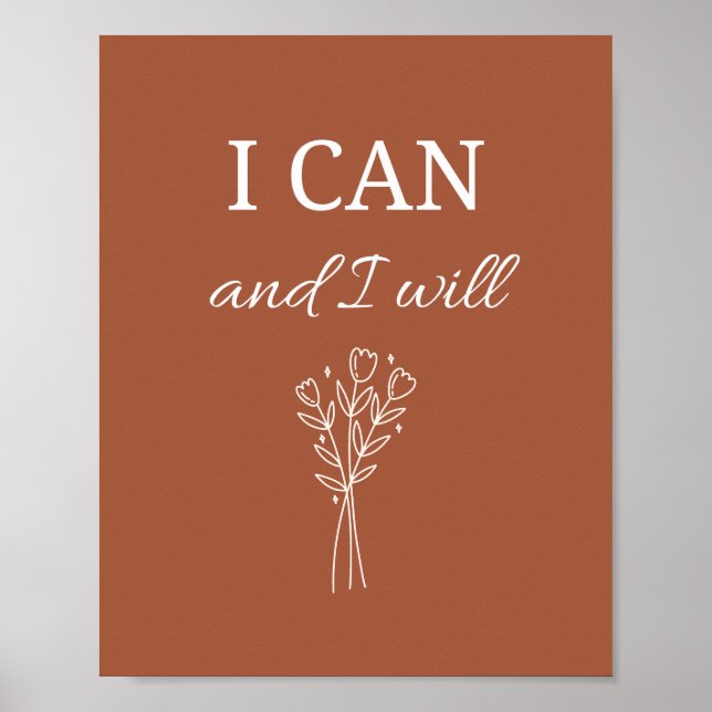 I can and I will Inspiration Poster (Front)