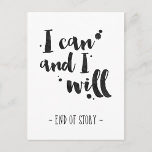 I Can And I Will - Inspirational Card