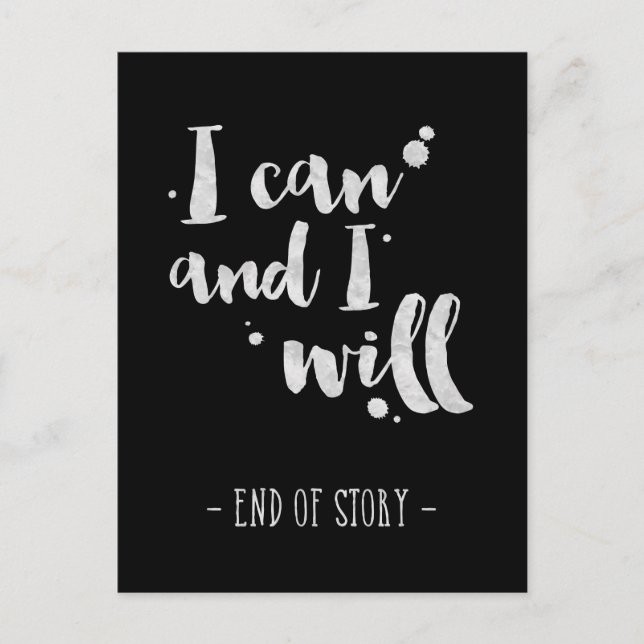 I Can And I Will - Inspirational Card (Front)
