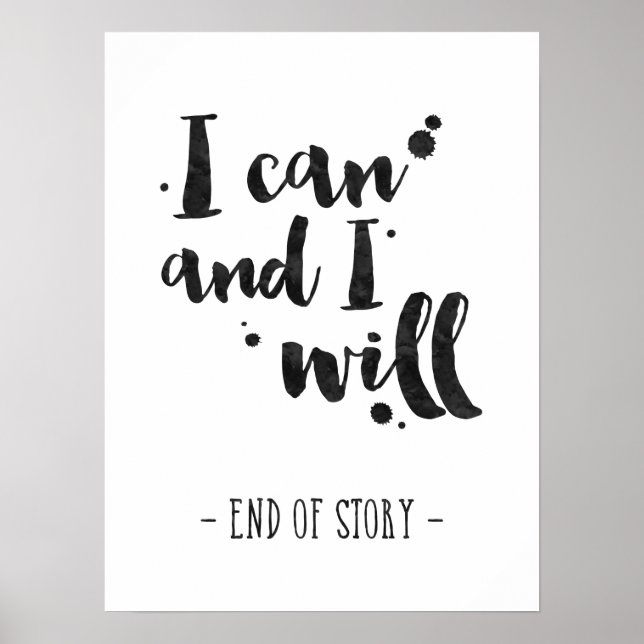 I Can And I Will - Inspirational Poster (Front)