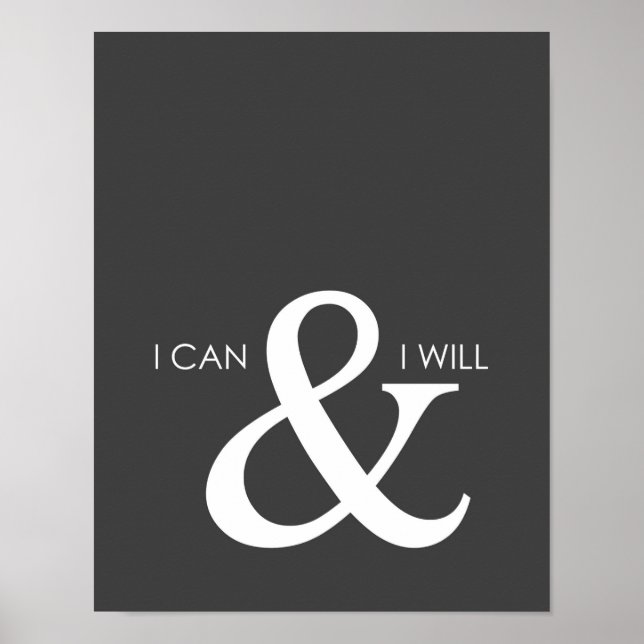 I Can and I will Motivational Poster (Front)