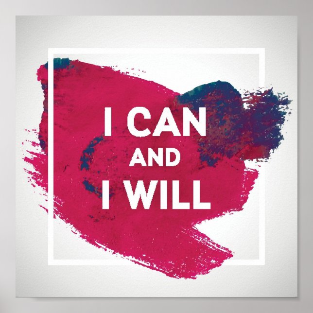 I Can and I Will Poster (Front)