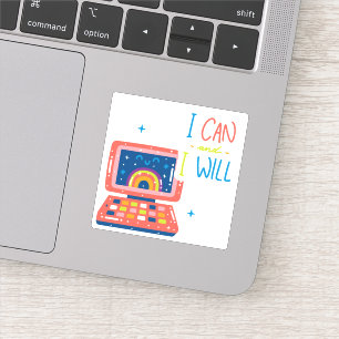 I Can and I Will Retro Technology Themed Vinyl
