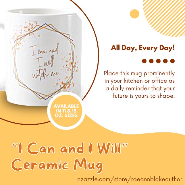 "I Can and Will" Mug in Gold and Pink (Creator Uploaded)