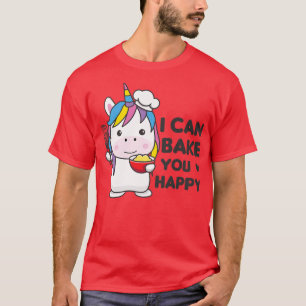 I can bake you happy Cute Unicorn Is Baking Cupcak T-Shirt