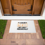 I Can Be Scary But Only Periodically Funny Chemist Doormat<br><div class="desc">Spooky, halloween, ghost, gift, birthday, chemistry, gothic, periodic, witch, science</div>