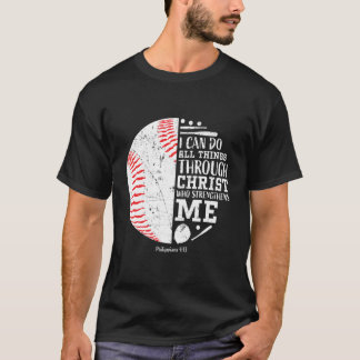 I Can Do All Things Baseball Gifts Youth Kids Men T-Shirt