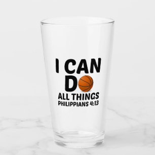 I CAN DO ALL THINGS BASKETBALL GLASS