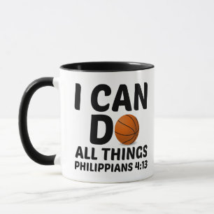 I CAN DO ALL THINGS BASKETBALL MUG
