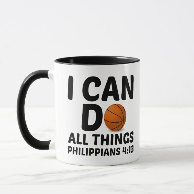 I CAN DO ALL THINGS BASKETBALL MUG (Left)