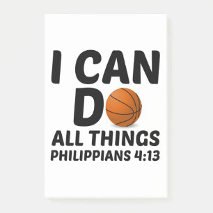 I CAN DO ALL THINGS BASKETBALL POST-IT NOTES
