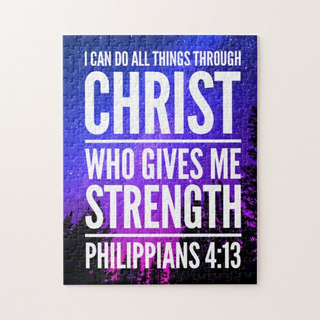 I Can Do All Things Bible Verse Christian Jigsaw Puzzle (Vertical)