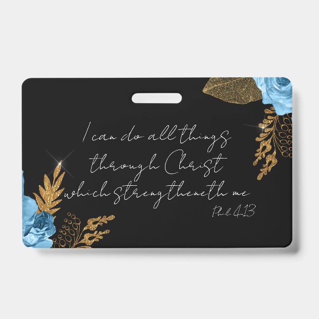 I Can Do All Things Bible Verse ID Badge (Front)