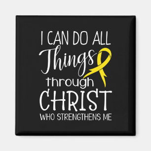 I Can Do All Things Childhood Cancer Awareness Magnet