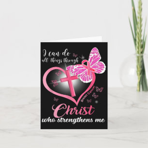I Can Do All Things Christ Who Strengthens Breast  Card