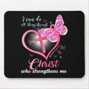 I Can Do All Things Christ Who Strengthens Breast  Mouse Pad