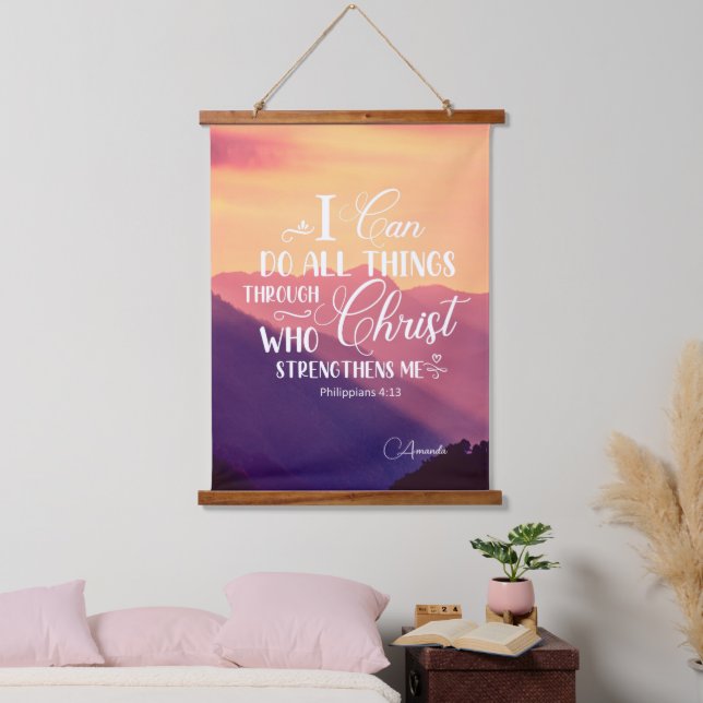I Can Do all things Christian hanging tapestry (Bedroom)