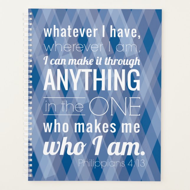 I can do all things Christian planner student gift (Front)