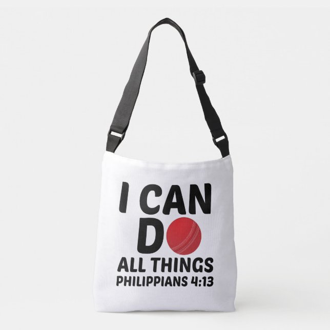 I CAN DO ALL THINGS CRICKET CROSSBODY BAG (Front)