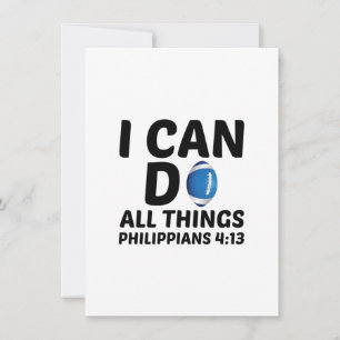 I CAN DO ALL THINGS FOOTBALL CARD
