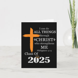 I Can Do All Things Jesus Christian Cross God Fait Card