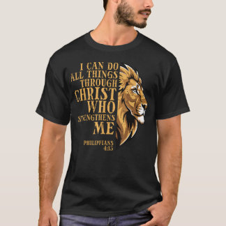 I Can Do All Things Lion Christian God T-Shirt