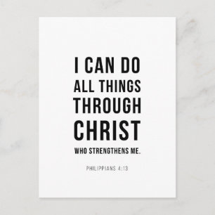 I Can Do All Things Philippians 4:13 Postcard