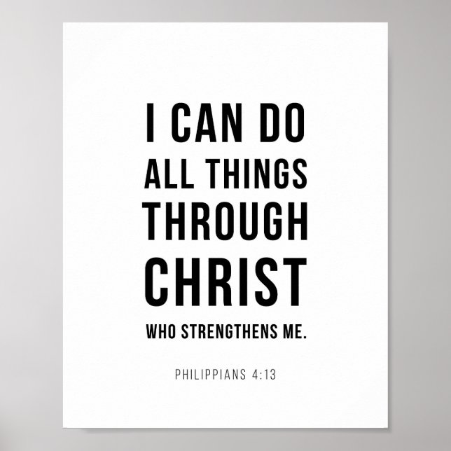 I Can Do All Things Philippians 4:13 Poster (Front)