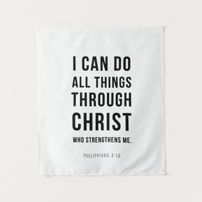 I Can Do All Things Philippians 4:13 Tapestry (Front)