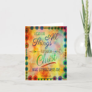 ‘I Can Do All Things’ Pretty Inspirational Card