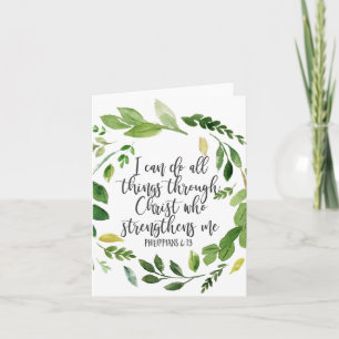 I can do all things through Christ, Bible Verse Card