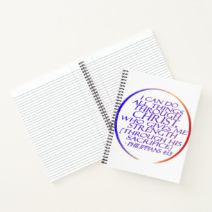 I can do all things through Christ Bible Verse Notebook