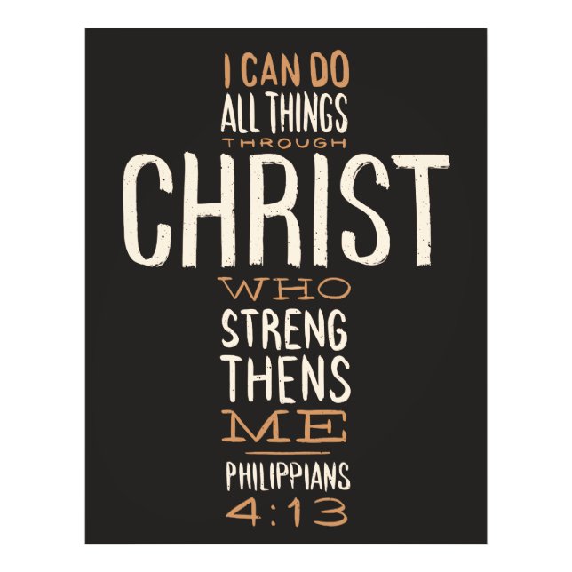 I Can Do All Things Through Christ Bible Verse Photo Print (Front)
