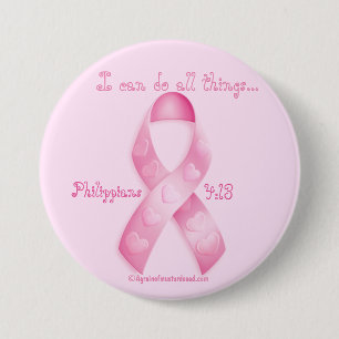 I can do all things through Christ Breast Cancer 7.5 Cm Round Badge