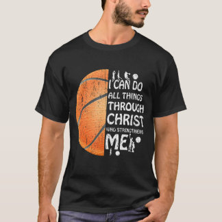 I Can Do All Things Through Christ  Christian Bask T-Shirt