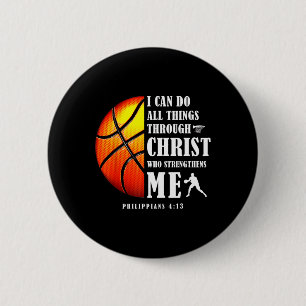 I Can Do All Things Through Christ Christian Byske 6 Cm Round Badge