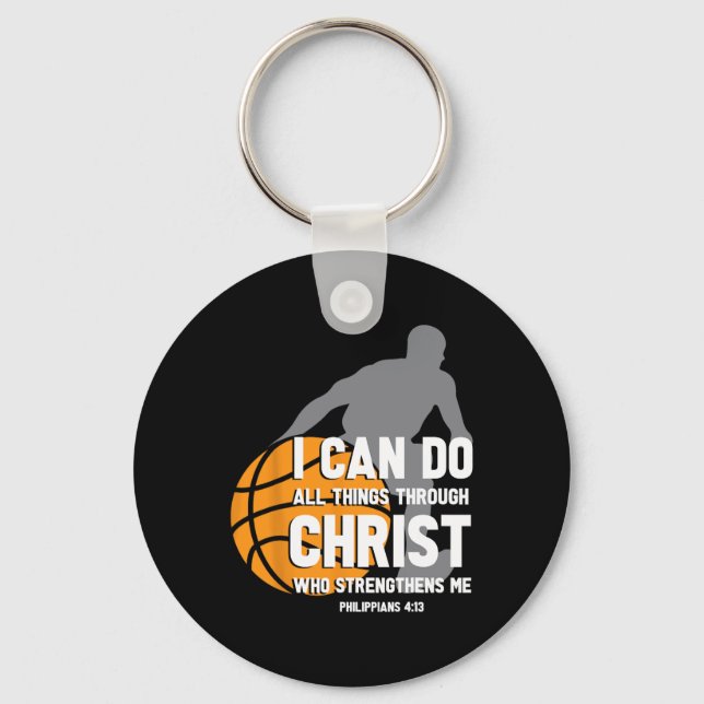 I Can Do All Things Through Christ Christian Byske Key Ring (Front)