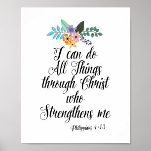 I Can Do All Things Through Christ Christian Print