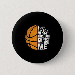 I Can Do All Things Through Christ Christian Sketl 6 Cm Round Badge