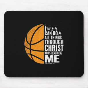 I Can Do All Things Through Christ Christian Sketl Mouse Pad