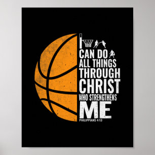 I Can Do All Things Through Christ Christian Sketl Poster